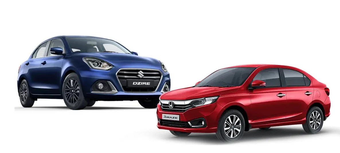 Honda amaze vs Maruti Suzuki Dzire 